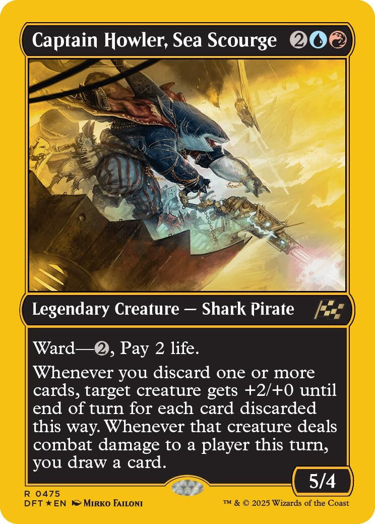 Image for Captain Howler, Sea Scourge (First-Place Foil) (475) (Aetherdrift) - Magic: The Gathering