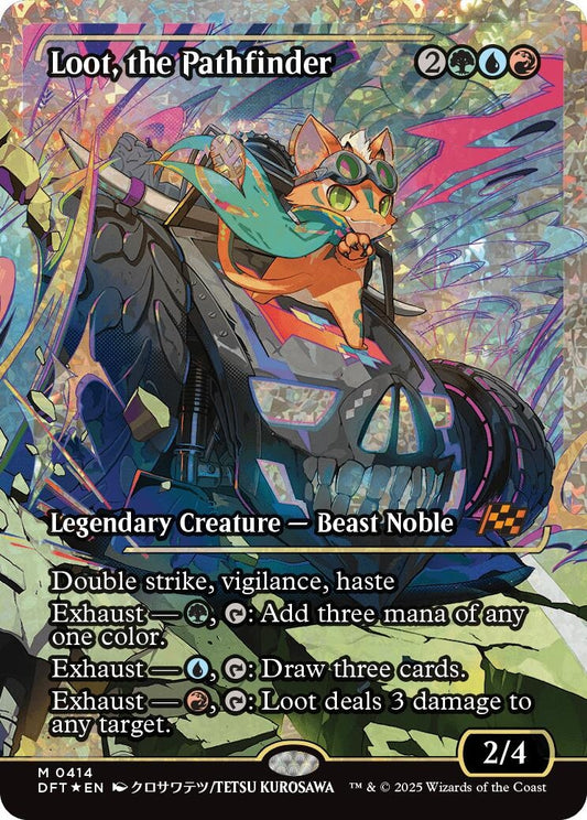 Image for Loot, the Pathfinder (Showcase) (Fracture Foil) (414) (Aetherdrift) - Magic: The Gathering