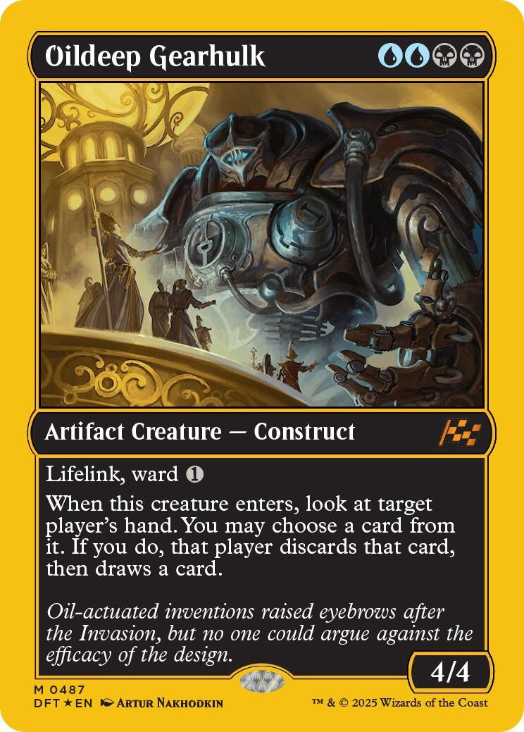 Image for Oildeep Gearhulk (First-Place Foil) (487) (Aetherdrift) - Magic: The Gathering