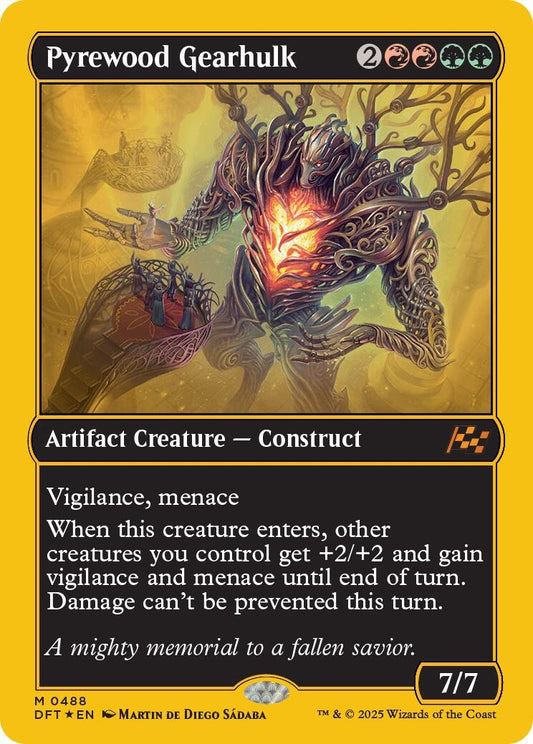 Image for Pyrewood Gearhulk (First-Place Foil) (488) (Aetherdrift) - Magic: The Gathering