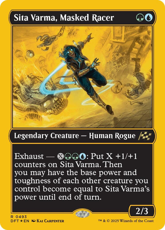 Image for Sita Varma, Masked Racer (First-Place Foil) (493) (Aetherdrift) - Magic: The Gathering