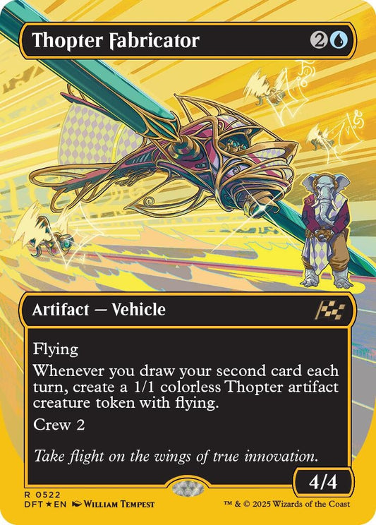 Image for Thopter Fabricator (Borderless) (First-Place Foil) (522) (Aetherdrift) - Magic: The Gathering