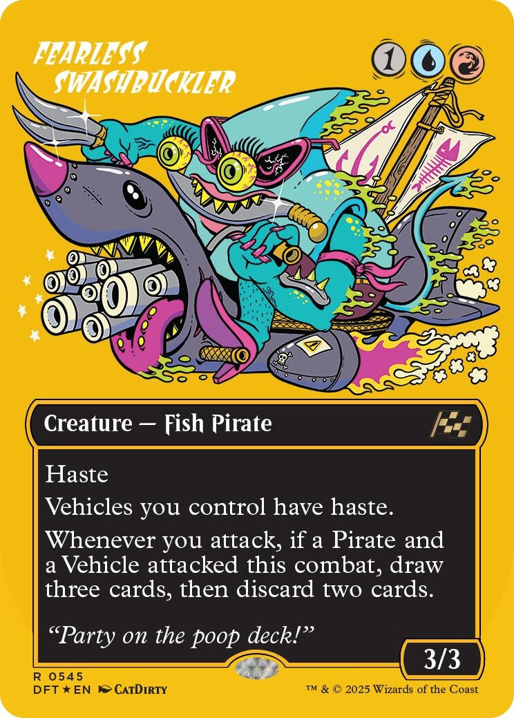 Image for Fearless Swashbuckler (Borderless) (First-Place Foil) (545) (Aetherdrift) - Magic: The Gathering