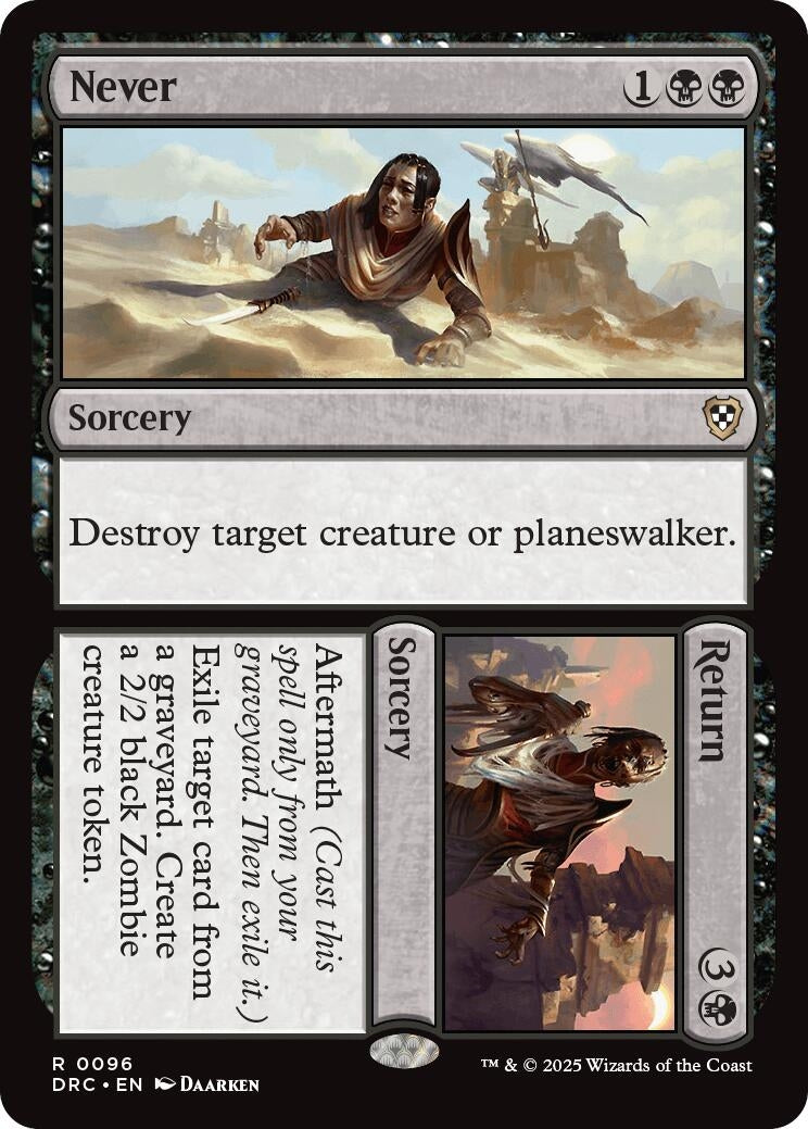 Image for Never // Return (96) (Commander: Aetherdrift) - Magic: The Gathering