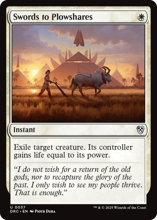 Image for Swords to Plowshares (37) (Commander: Aetherdrift) - Magic: The Gathering