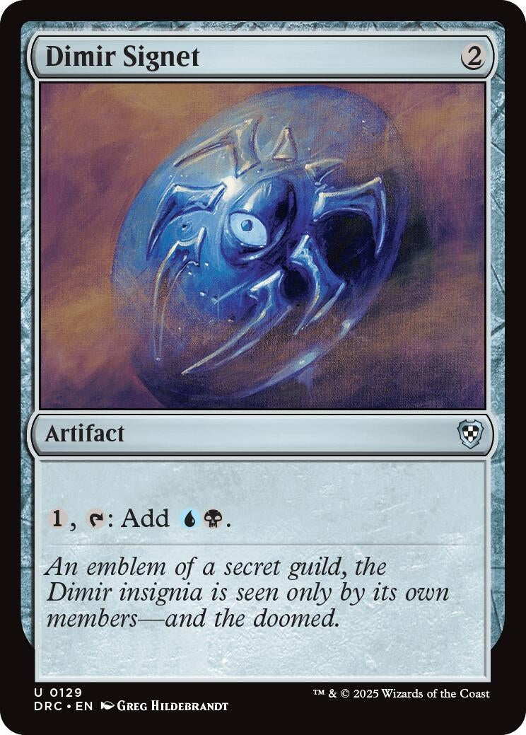 Image for Dimir Signet (129) (Commander: Aetherdrift) - Magic: The Gathering