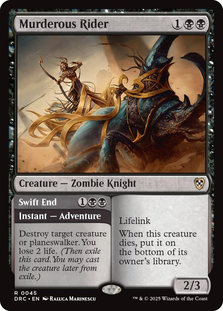 Image for Murderous Rider (45) (Commander: Aetherdrift) - Magic: The Gathering