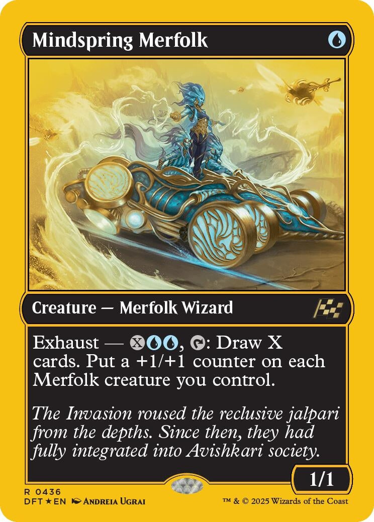 Image for Mindspring Merfolk (First-Place Foil) (436) (Aetherdrift) - Magic: The Gathering
