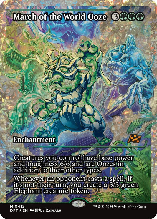 Image for March of the World Ooze (Showcase) (Fracture Foil) (412) (Aetherdrift) - Magic: The Gathering