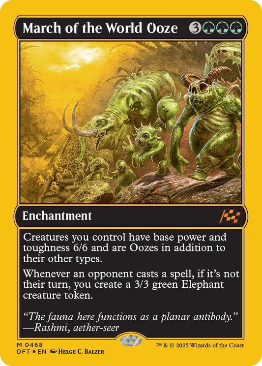 Image for March of the World Ooze (First-Place Foil) (468) (Aetherdrift) - Magic: The Gathering