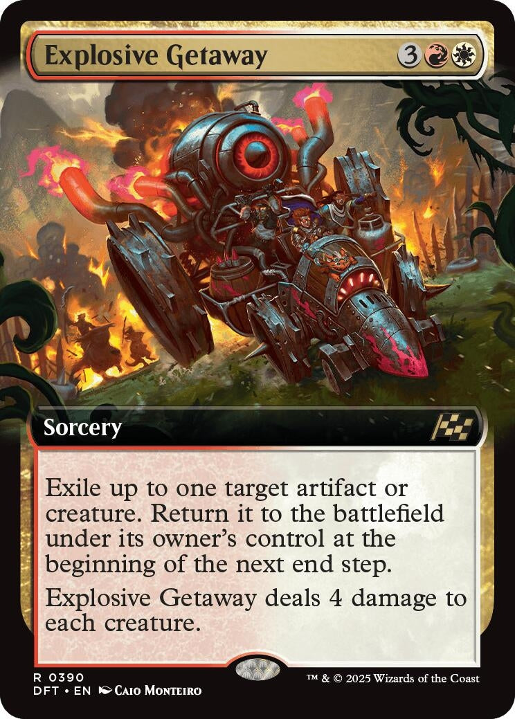 Image for Explosive Getaway (Extended Art) (390) (Aetherdrift) - Magic: The Gathering