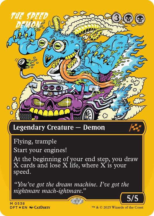 Image for The Speed Demon (Borderless) (First-Place Foil) (538) (Aetherdrift) - Magic: The Gathering