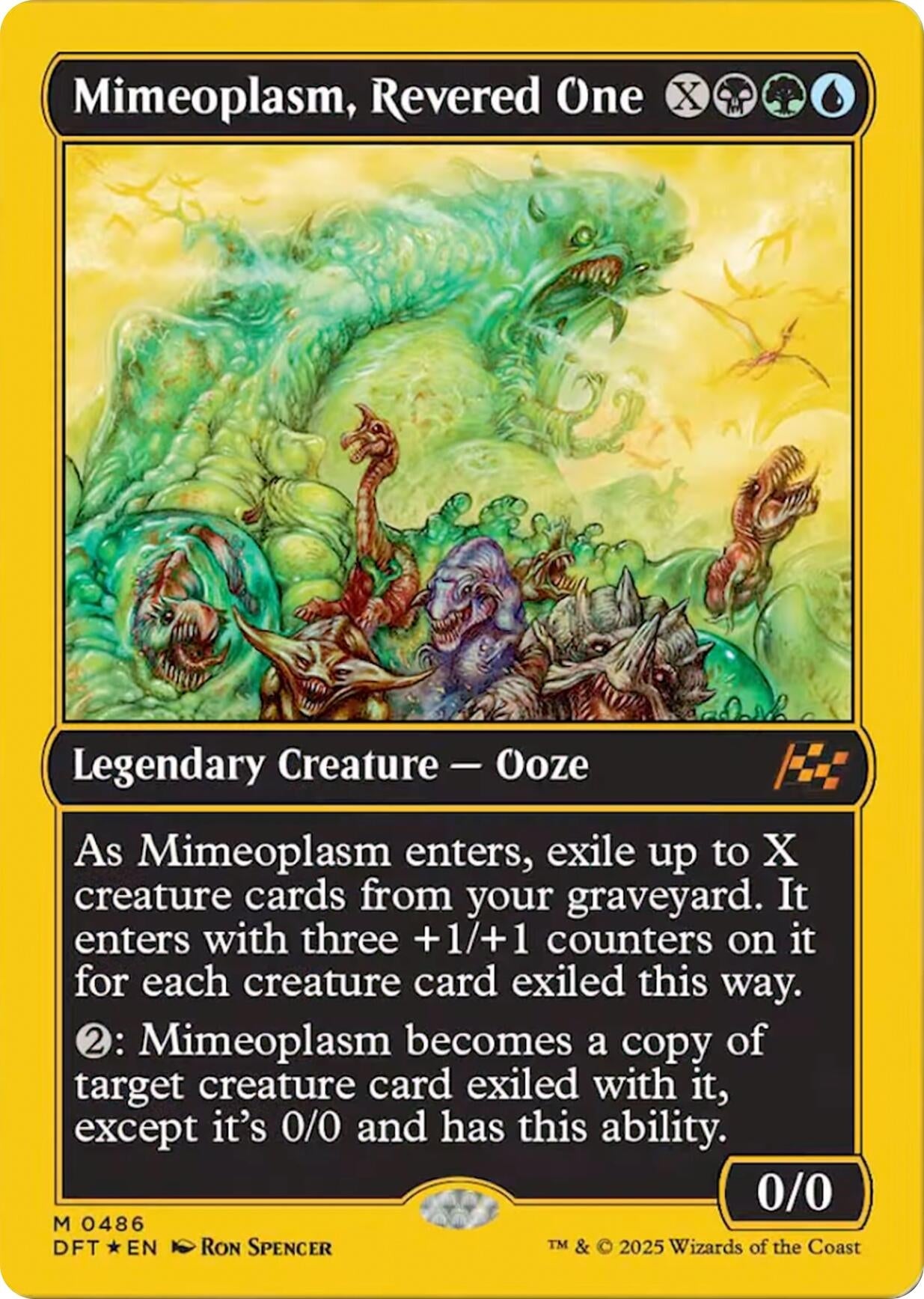 Image for Mimeoplasm, Revered One (First-Place Foil) (486) (Aetherdrift) - Magic: The Gathering