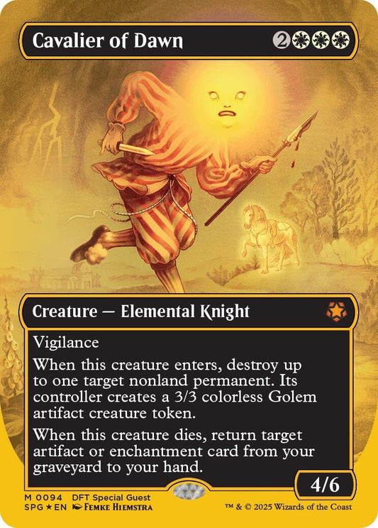 Image for Cavalier of Dawn (Borderless) (First-Place Foil) (94) (Special Guests) - Magic: The Gathering
