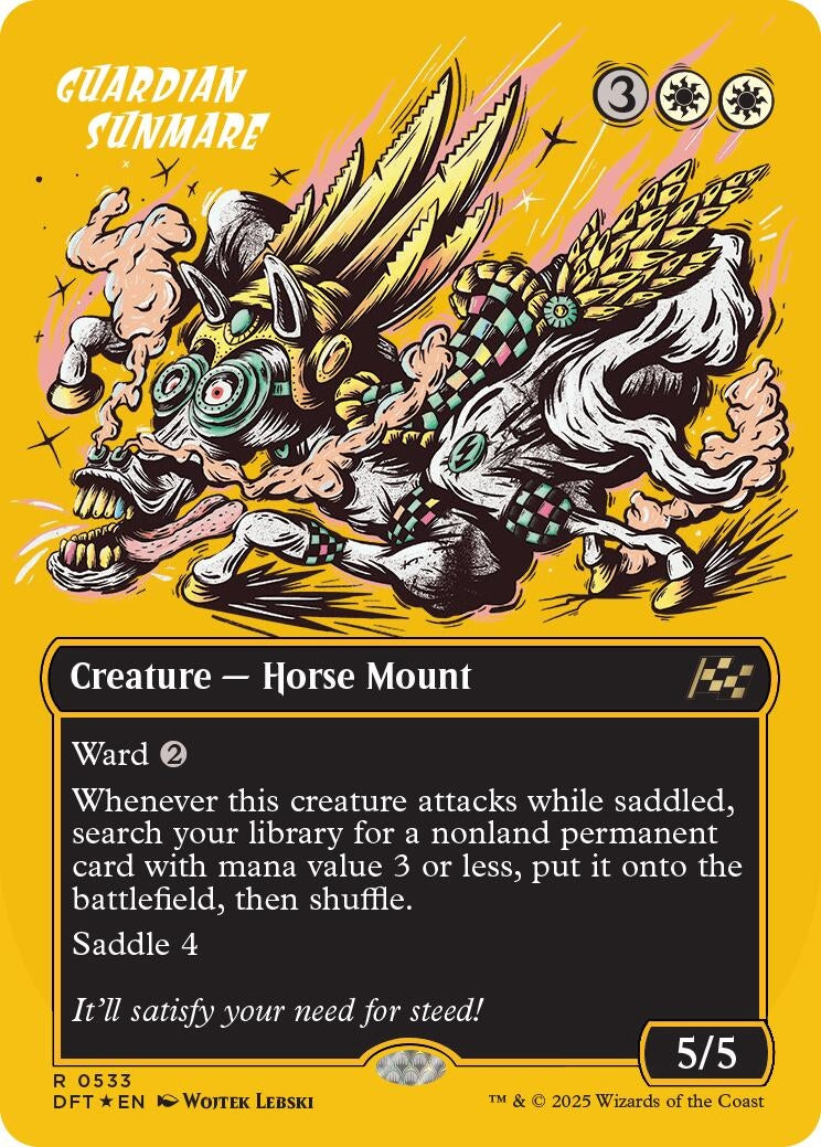 Image for Guardian Sunmare (Borderless) (First-Place Foil) (533) (Aetherdrift) - Magic: The Gathering