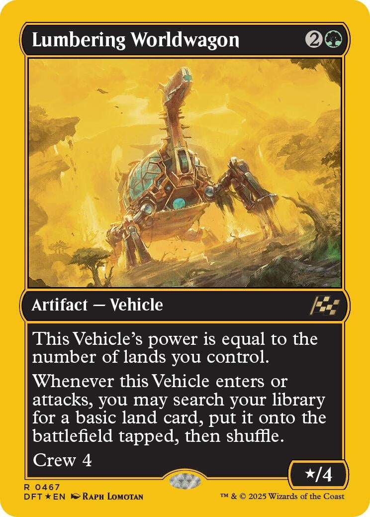 Image for Lumbering Worldwagon (First-Place Foil) (467) (Aetherdrift) - Magic: The Gathering