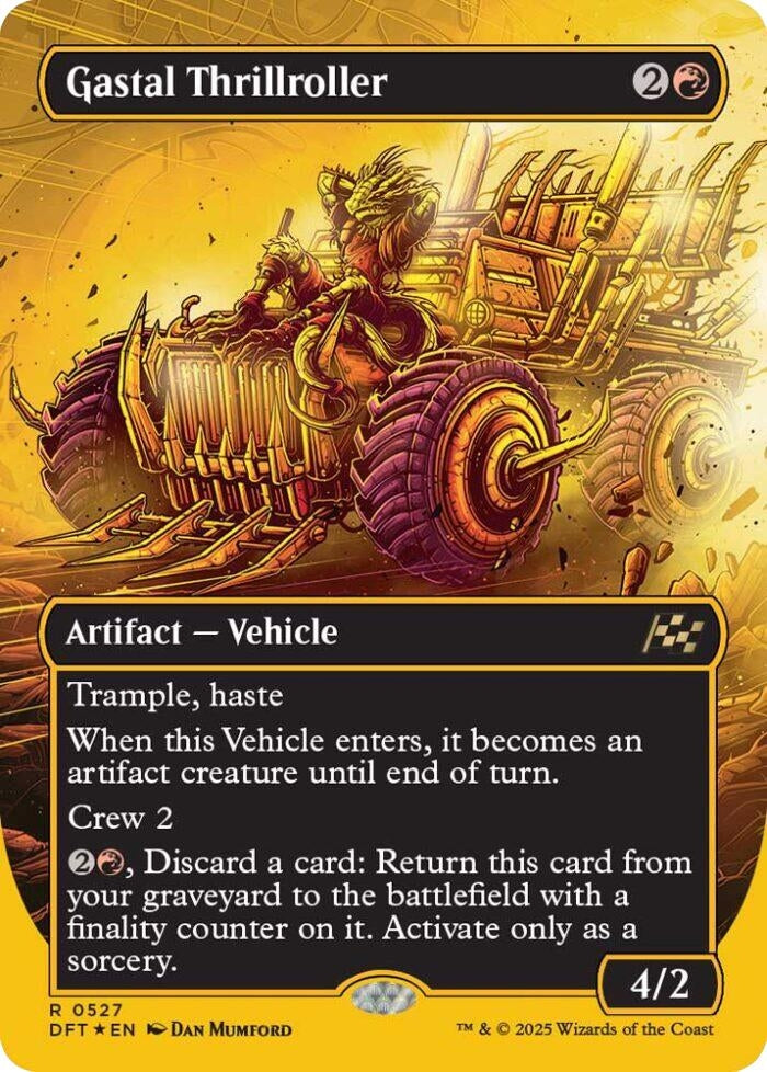 Image for Gastal Thrillroller (Borderless) (First-Place Foil) (527) (Aetherdrift) - Magic: The Gathering