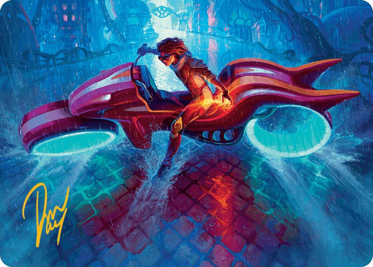 Image for Chandra, Spark Hunter Art Card (Gold-Stamped Signature) (20) (Art Series: Aetherdrift) - Magic: The Gathering
