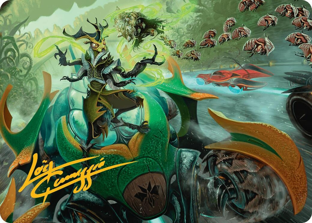 Image for Aatchik, Emerald Radian Art Card (15/54) (Gold-Stamped Signature) (15) (Art Series: Aetherdrift) - Magic: The Gathering
