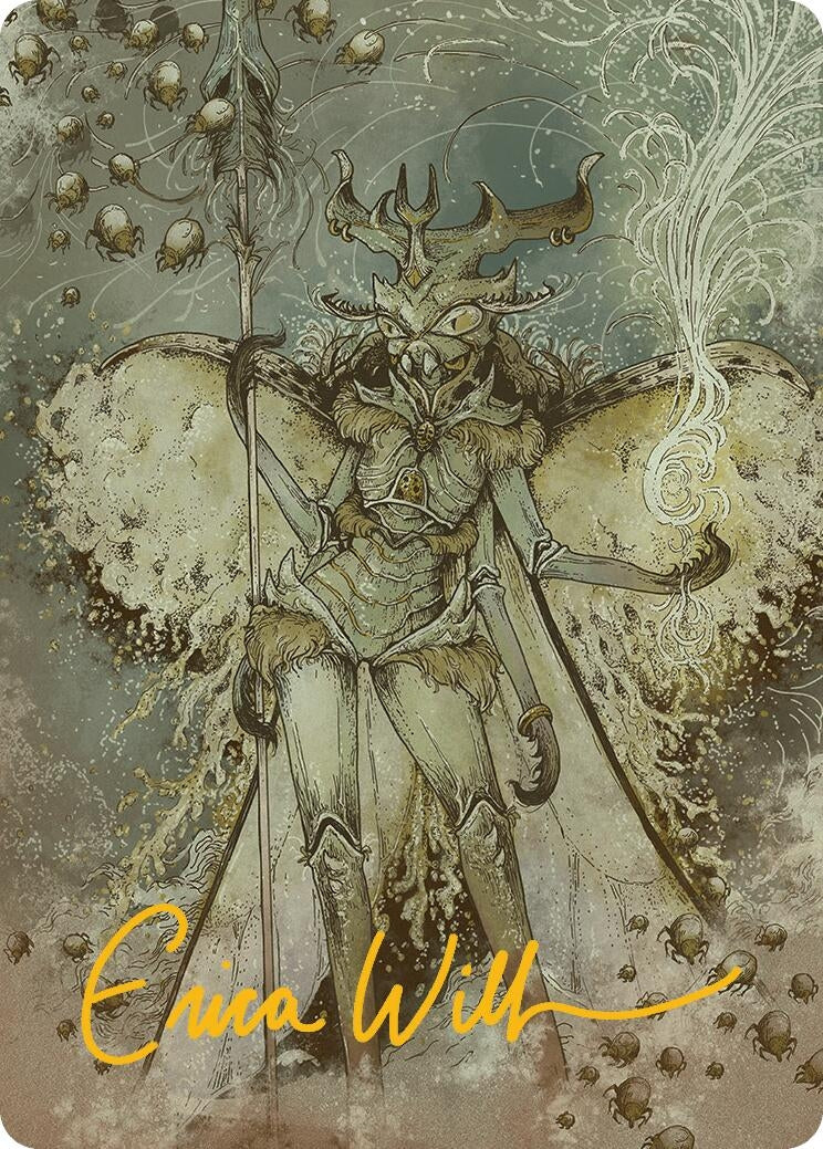 Image for Aatchik, Emerald Radian Art Card (6/54) (Gold-Stamped Signature) (6) (Art Series: Aetherdrift) - Magic: The Gathering