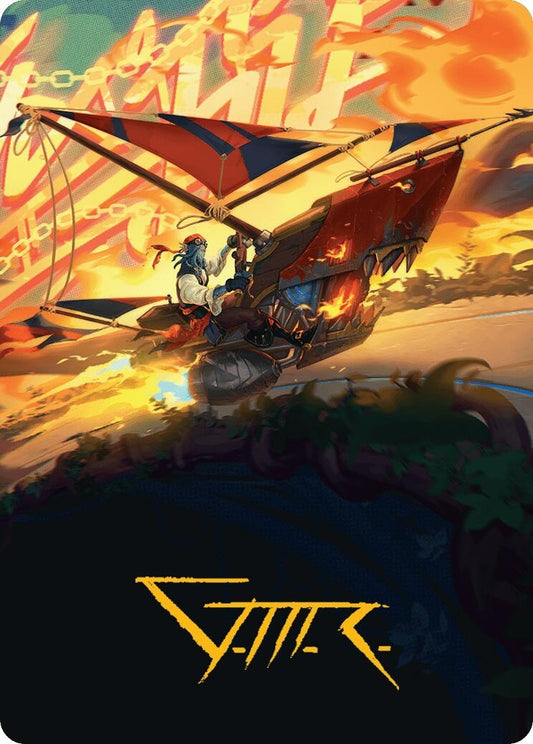Image for Boosted Sloop Art Card (Gold-Stamped Signature) (47) (Art Series: Aetherdrift) - Magic: The Gathering