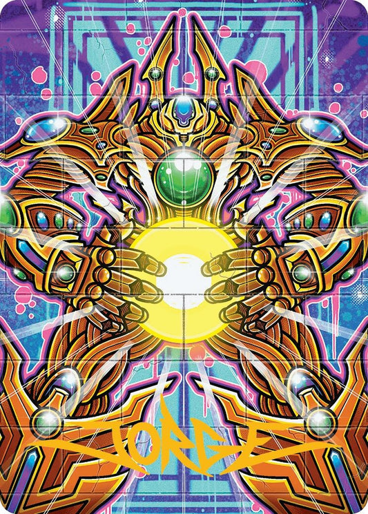 Image for Brightglass Gearhulk Art Card (Gold-Stamped Signature) (53) (Art Series: Aetherdrift) - Magic: The Gathering