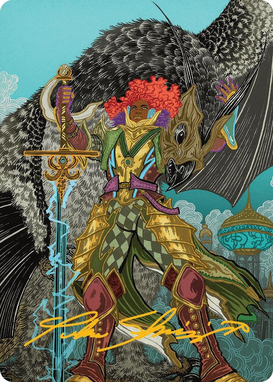 Image for Caradora, Heart of Alacria Art Card (3/54) (Gold-Stamped Signature) (3) (Art Series: Aetherdrift) - Magic: The Gathering