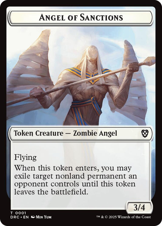 Image for Angel of Sanctions // Vizier of Many Faces Double-Sided Token (1 // 2) (Commander: Aetherdrift) - Magic: The Gathering