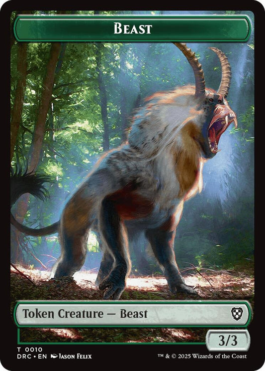Image for Beast (0010) // Beast (0011) Double-Sided Token (10 // 11) (Commander: Aetherdrift) - Magic: The Gathering