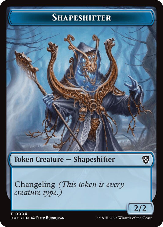 Image for Shapeshifter // Zombie (0003) Double-Sided Token (4 // 3) (Commander: Aetherdrift) - Magic: The Gathering