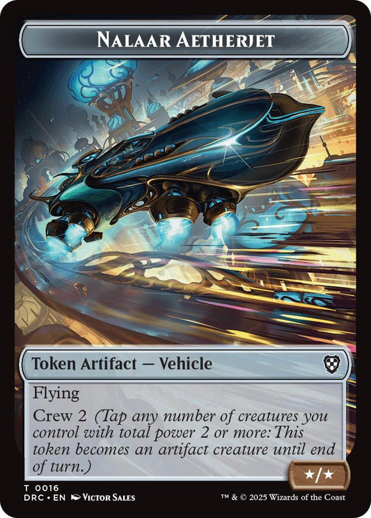 Image for Nalaar Aetherjet // Treasure Double-Sided Token (16 // 11) (Commander: Aetherdrift) - Magic: The Gathering