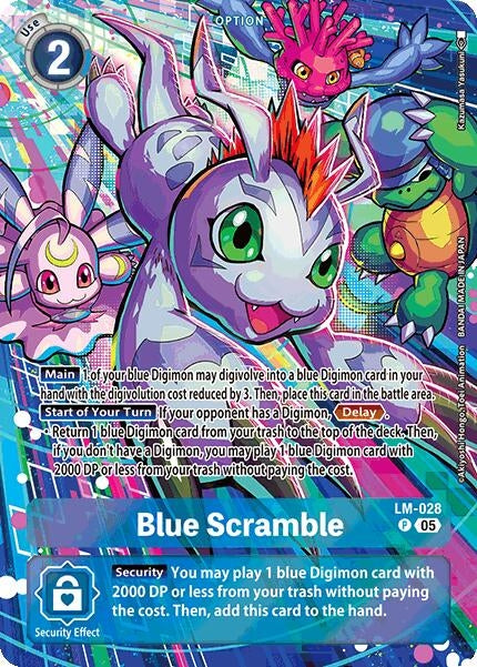 Image for Blue Scramble (Alternate Art) (LM-028 P) (Starter Deck 20: Protector of Light) - Digimon Card Game