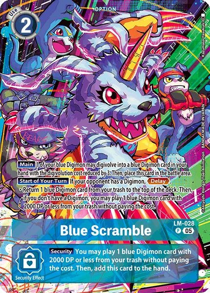 Image for Blue Scramble (Alternate Art) (LM-028 P) (Starter Deck 21: Hero of Hope) - Digimon Card Game