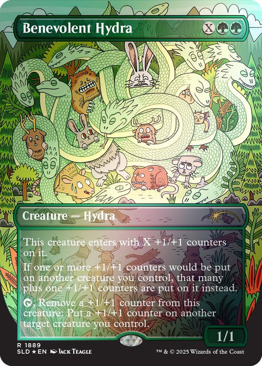 Image for Benevolent Hydra (Rainbow Foil) (1889) (Secret Lair Drop Series) - Magic: The Gathering