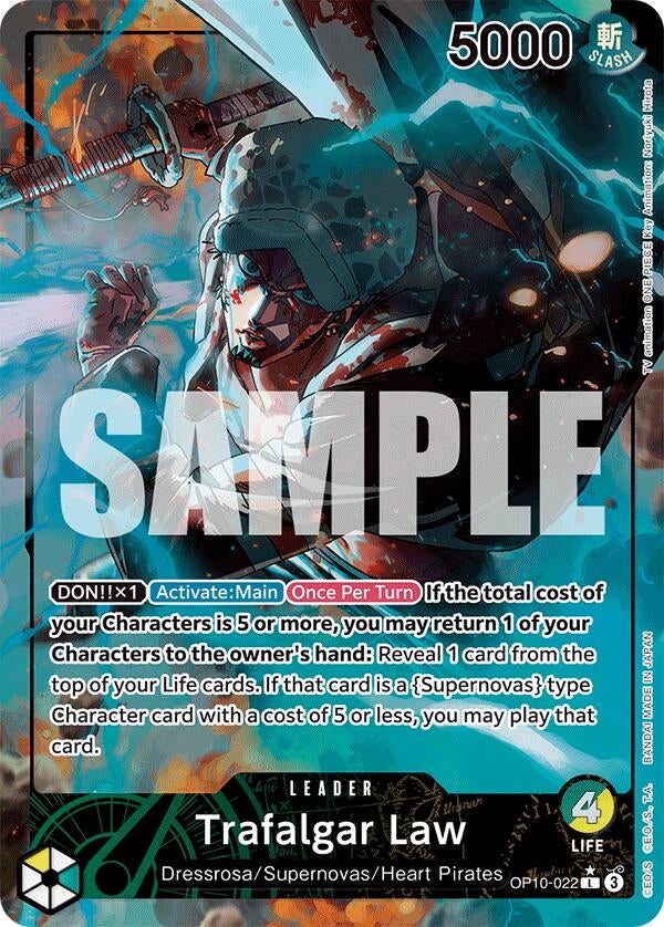 Image for Trafalgar Law (022) (Parallel) (OP10-022) (Royal Blood) - One Piece Card Game