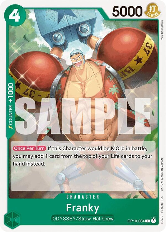 Image for Franky (034) (OP10-034) (Royal Blood) - One Piece Card Game