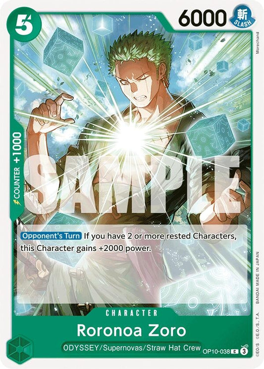 Image for Roronoa Zoro (038) (OP10-038) (Royal Blood) - One Piece Card Game