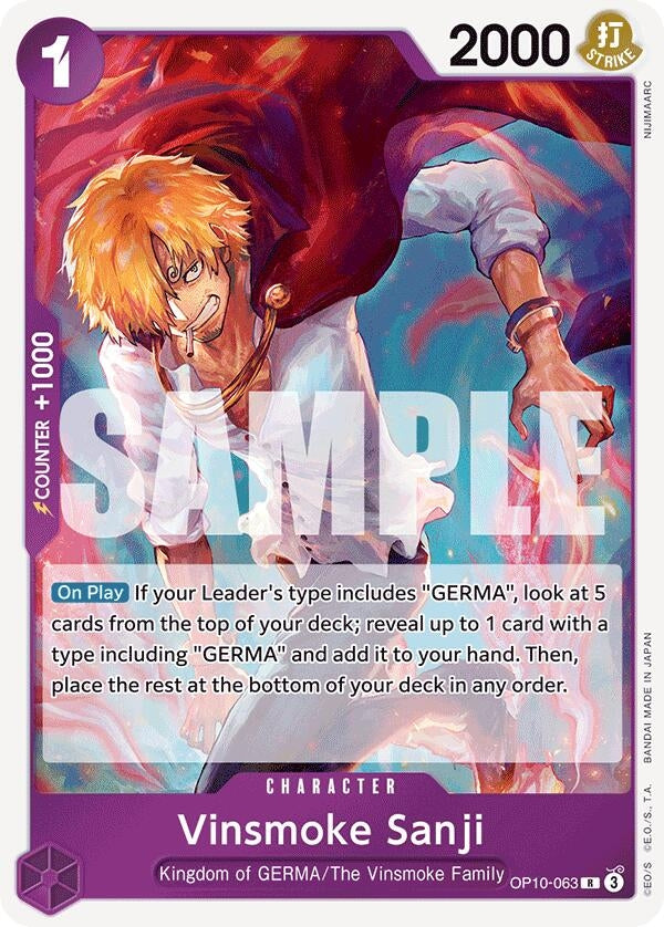Image for Vinsmoke Sanji (OP10-063) (Royal Blood) - One Piece Card Game