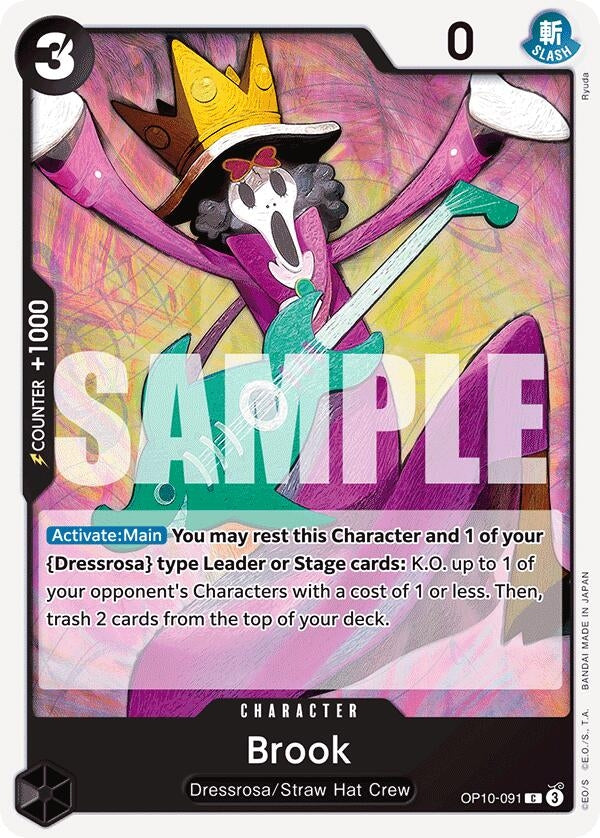 Image for Brook (091) (OP10-091) (Royal Blood) - One Piece Card Game