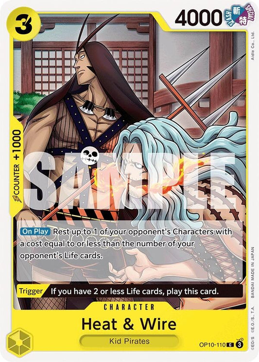 Image for Heat & Wire (OP10-110) (Royal Blood) - One Piece Card Game