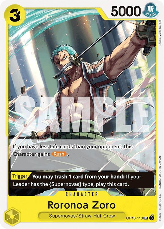 Image for Roronoa Zoro (113) (OP10-113) (Royal Blood) - One Piece Card Game