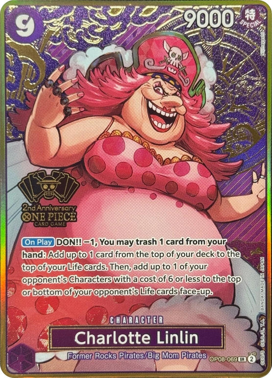 Image for Charlotte Linlin (One Piece Japanese Version 2nd Anniversary Set) (OP08-069) (One Piece Promotion Cards) - One Piece Card Game