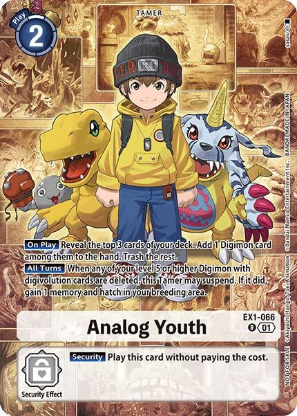 Image for Analog Youth (Limited Card Pack) (EX1-066 R) (World Convergence) - Digimon Card Game