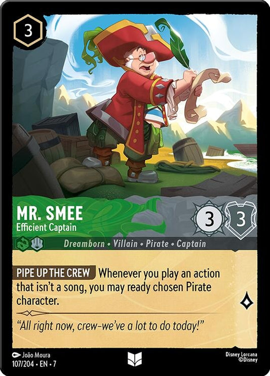 Image for Mr. Smee - Efficient Captain (107/204) (Archazia's Island) - Disney Lorcana