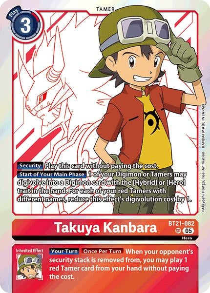 Image for Takuya Kanbara (BT21-082 SR) (World Convergence) - Digimon Card Game