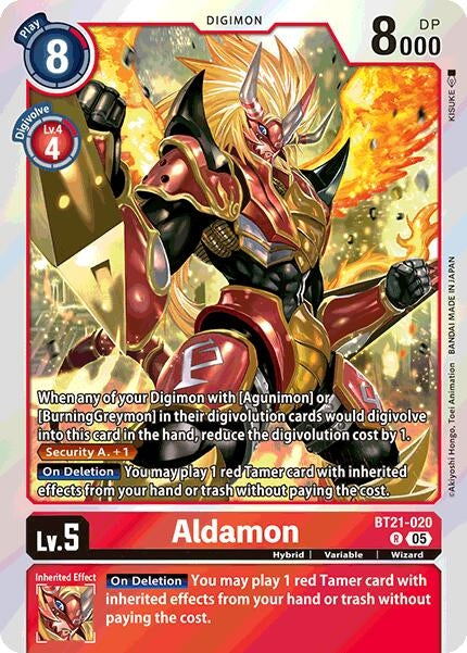 Image for Aldamon (BT21-020 R) (World Convergence) - Digimon Card Game