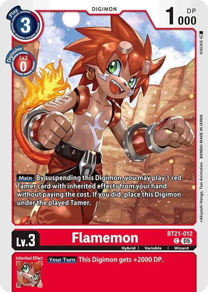 Image for Flamemon (BT21-012 C) (World Convergence) - Digimon Card Game