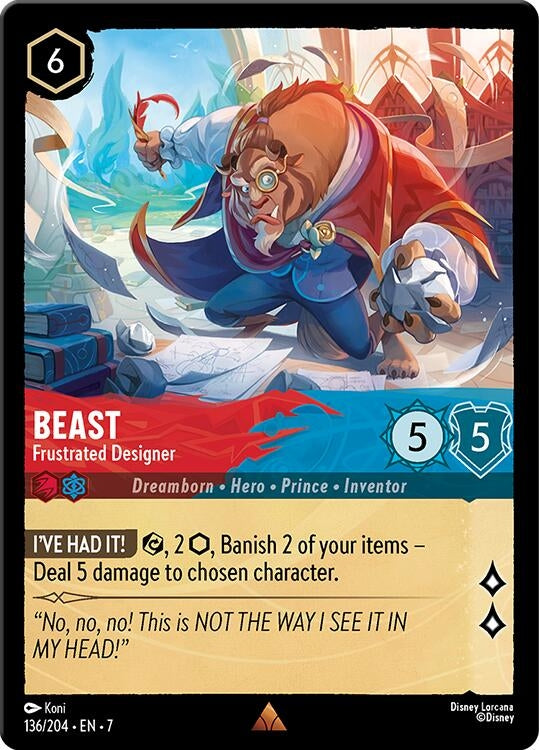 Image for Beast - Frustrated Designer (136/204) (Archazia's Island) - Disney Lorcana