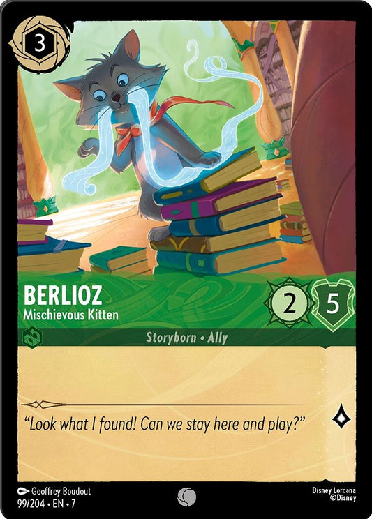 Image for Berlioz - Mischievous Kitten (99/204) (Archazia's Island) - Disney Lorcana