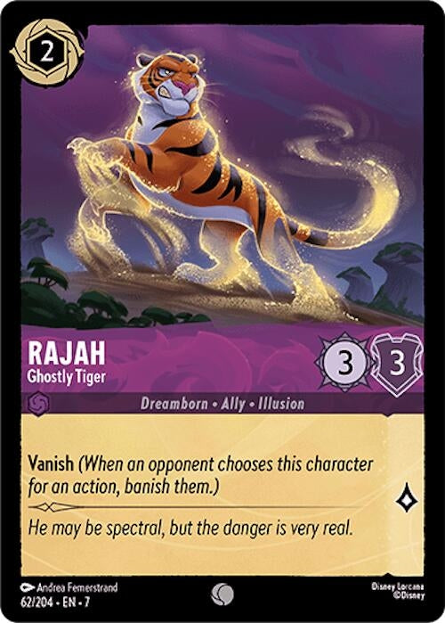 Image for Rajah - Ghostly Tiger (62/204) (Archazia's Island) - Disney Lorcana
